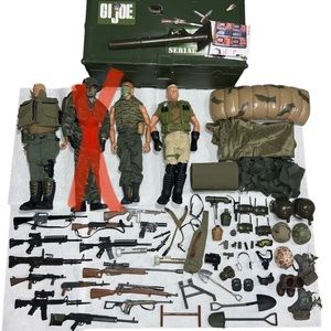 Vintage Gi Joe 12” Action Figure Doll Weapons Accessories 60+ Pcs Hasbro M&C